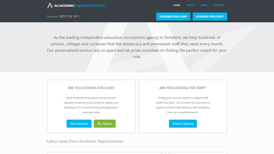 Academic Appointments for teaching jobs in Leeds