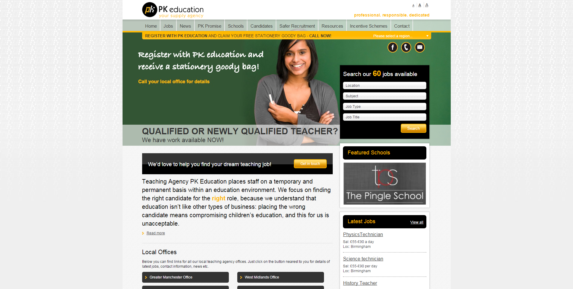 PK Education for teaching jobs in Manchester